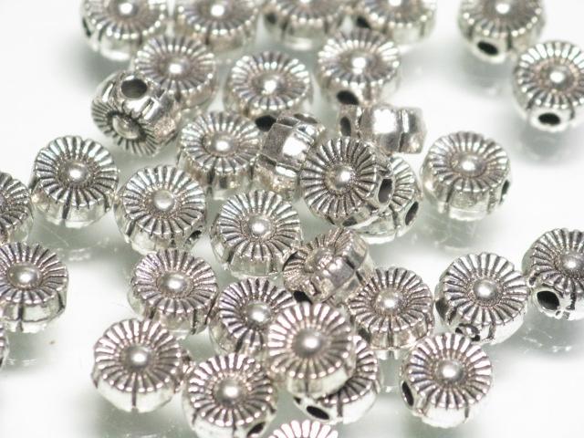 | TOKO-BEADS |CM224P-05 メタルビーズ（50個パック） 5.8mmとんぼ玉,ビーズ,トンボ玉,アジア,インド,エスニック,手作り,パーツ,アクセサリー