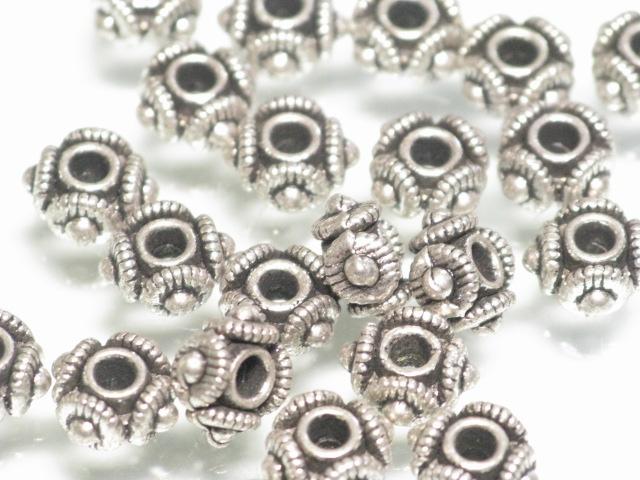 | TOKO-BEADS |CM224P-16 メタルビーズ（50個パック） 6.5mmとんぼ玉,ビーズ,トンボ玉,アジア,インド,エスニック,手作り,パーツ,アクセサリー