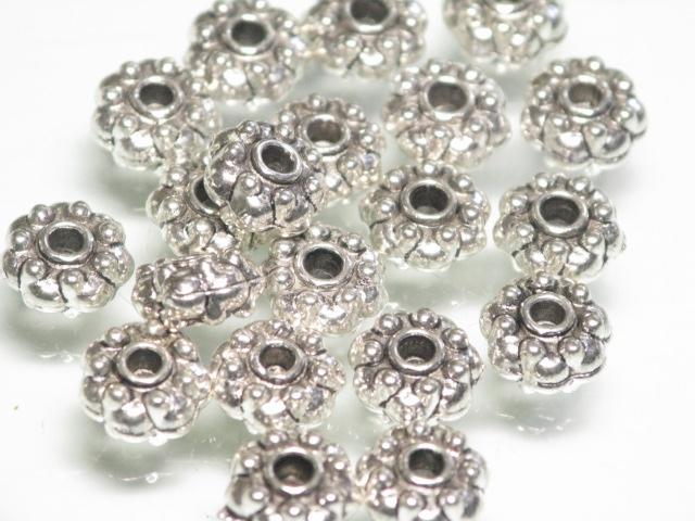 | TOKO-BEADS |CM224P-21 メタルビーズ（50個パック） 7mmとんぼ玉,ビーズ,トンボ玉,アジア,インド,エスニック,手作り,パーツ,アクセサリー