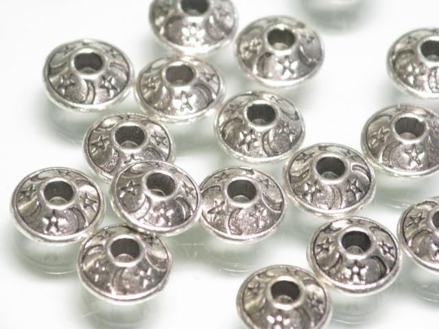 | TOKO-BEADS |CM224P-22 メタルビーズ（50個パック） 8.3mmとんぼ玉,ビーズ,トンボ玉,アジア,インド,エスニック,手作り,パーツ,アクセサリー