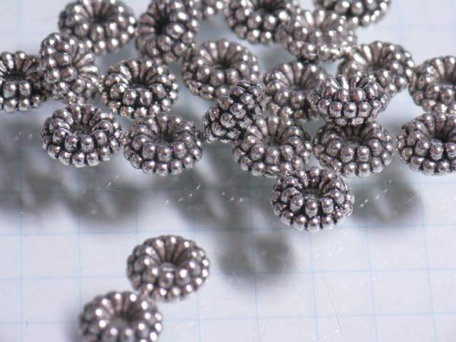 | TOKO-BEADS |CM225P-36 メタルビーズ（50個パック） 7mmとんぼ玉,ビーズ,トンボ玉,アジア,インド,エスニック,手作り,パーツ,アクセサリー