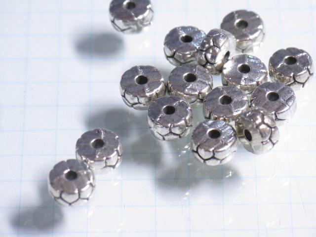 | TOKO-BEADS |CM225P-38 メタルビーズ（50個パック） 7mmとんぼ玉,ビーズ,トンボ玉,アジア,インド,エスニック,手作り,パーツ,アクセサリー