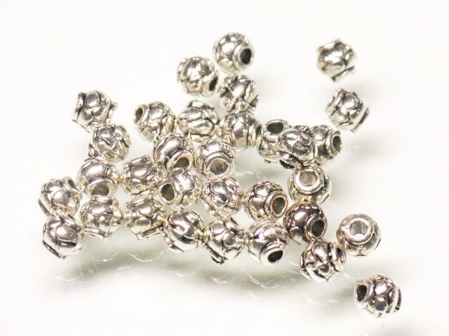 TOKO-BEADS CM225-45P Metal bead (50pcs) 4mm CM225-45P メタルビーズ（50個パック） 4mm Asian bead & African bead  Handmade,Lampeork,bead,asia,india,ethnic,parts,accessory,beads とんぼ玉,ビーズ,トンボ玉,アジア,インド,エスニック,手作り,パーツ,アクセサリー