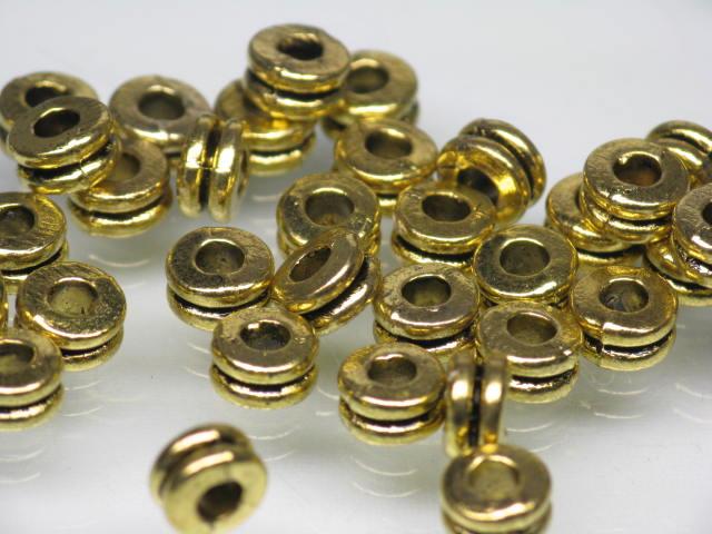 | TOKO-BEADS |CM225P-91 メタルビーズ（50個パック） 5.5mmとんぼ玉,ビーズ,トンボ玉,アジア,インド,エスニック,手作り,パーツ,アクセサリー