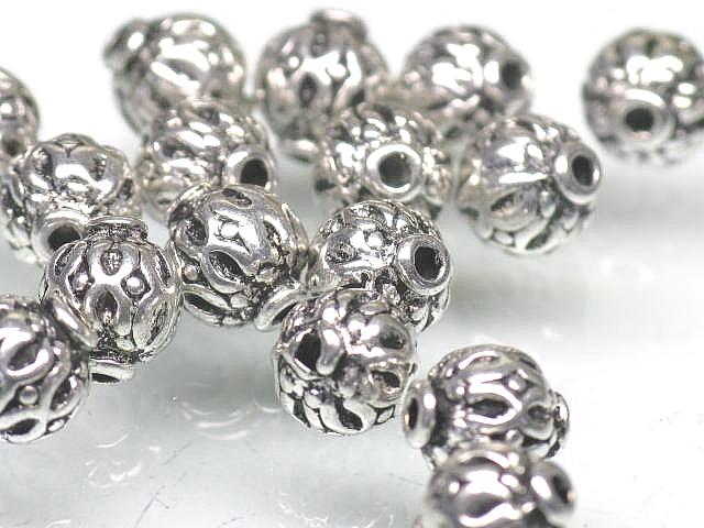 TOKO-BEADS CM225-98P Metal bead (50pcs) 6mm CM225-98P メタルビーズ（50個パック） 6mm Asian bead & African bead  Handmade,Lampeork,bead,asia,india,ethnic,parts,accessory,beads とんぼ玉,ビーズ,トンボ玉,アジア,インド,エスニック,手作り,パーツ,アクセサリー