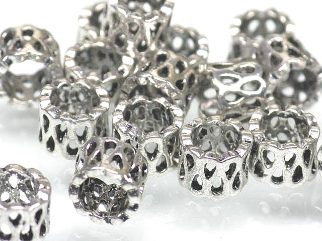 | TOKO-BEADS |CM226P-01 メタルビーズ（50個パック） 6.5mmとんぼ玉,ビーズ,トンボ玉,アジア,インド,エスニック,手作り,パーツ,アクセサリー