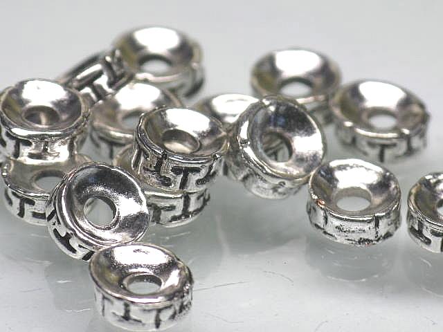 | TOKO-BEADS |CM226P-04 メタルビーズ（50個パック） 6mmとんぼ玉,ビーズ,トンボ玉,アジア,インド,エスニック,手作り,パーツ,アクセサリー