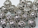 TOKO-BEADS CM226-24P Metal bead (50pcs) 7mm CM226-24P メタルビーズ（50個パック） 7mm Asian bead & African bead  Handmade,Lampeork,bead,asia,india,ethnic,parts,accessory,beads とんぼ玉,ビーズ,トンボ玉,アジア,インド,エスニック,手作り,パーツ,アクセサリー
