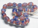 TOKO-BEADS CV102 Chevron bead (strand) 6~7mm CV102 シェブロンビーズ（連） 6~7mm Asian bead & African bead  Handmade,Lampeork,bead,asia,india,ethnic,parts,accessory,beads とんぼ玉,ビーズ,トンボ玉,アジア,インド,エスニック,手作り,パーツ,アクセサリー