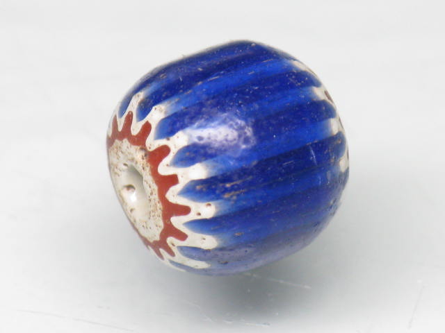 TOKO-BEADS CV201-01 Chevron bead 9mm CV201-01 シェブロンビーズ 9mm Asian bead & African bead  Handmade,Lampeork,bead,asia,india,ethnic,parts,accessory,beads とんぼ玉,ビーズ,トンボ玉,アジア,インド,エスニック,手作り,パーツ,アクセサリー