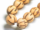 TOKO-BEADS CW002P Wooden bead (10pcs) 10mm CW002P ウッドビーズ（10個パック） 10mm Asian bead & African bead  Handmade,Lampeork,bead,asia,india,ethnic,parts,accessory,beads とんぼ玉,ビーズ,トンボ玉,アジア,インド,エスニック,手作り,パーツ,アクセサリー
