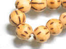 TOKO-BEADS CW003P Wooden bead (10pcs) 10mm CW003P ウッドビーズ（10個パック） 10mm Asian bead & African bead  Handmade,Lampeork,bead,asia,india,ethnic,parts,accessory,beads とんぼ玉,ビーズ,トンボ玉,アジア,インド,エスニック,手作り,パーツ,アクセサリー