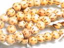 TOKO-BEADS CW003P Wooden bead (10pcs) 10mm CW003P ウッドビーズ（10個パック） 10mm Asian bead & African bead  Handmade,Lampeork,bead,asia,india,ethnic,parts,accessory,beads とんぼ玉,ビーズ,トンボ玉,アジア,インド,エスニック,手作り,パーツ,アクセサリー