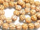 TOKO-BEADS CW005P Wooden bead (10pcs) 14mm CW005P ウッドビーズ（10個パック） 14mm Asian bead & African bead  Handmade,Lampeork,bead,asia,india,ethnic,parts,accessory,beads とんぼ玉,ビーズ,トンボ玉,アジア,インド,エスニック,手作り,パーツ,アクセサリー