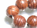 TOKO-BEADS CW011P Wooden bead (10pcs) 15mm CW011P ウッドビーズ（10個パック） 15mm Asian bead & African bead  Handmade,Lampeork,bead,asia,india,ethnic,parts,accessory,beads とんぼ玉,ビーズ,トンボ玉,アジア,インド,エスニック,手作り,パーツ,アクセサリー