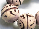 TOKO-BEADS CW016P Wooden bead (10pcs) 24mm CW016P ウッドビーズ（10個パック） 24mm Asian bead & African bead  Handmade,Lampeork,bead,asia,india,ethnic,parts,accessory,beads とんぼ玉,ビーズ,トンボ玉,アジア,インド,エスニック,手作り,パーツ,アクセサリー