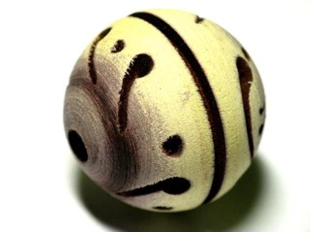 TOKO-BEADS CW016 Wooden bead 24mm CW016 ウッドビーズ 24mm Asian bead & African bead  Handmade,Lampeork,bead,asia,india,ethnic,parts,accessory,beads とんぼ玉,ビーズ,トンボ玉,アジア,インド,エスニック,手作り,パーツ,アクセサリー