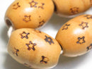 TOKO-BEADS CW020P Wooden bead (10pcs) 18mm CW020P ウッドビーズ（10個パック） 18mm Asian bead & African bead  Handmade,Lampeork,bead,asia,india,ethnic,parts,accessory,beads とんぼ玉,ビーズ,トンボ玉,アジア,インド,エスニック,手作り,パーツ,アクセサリー