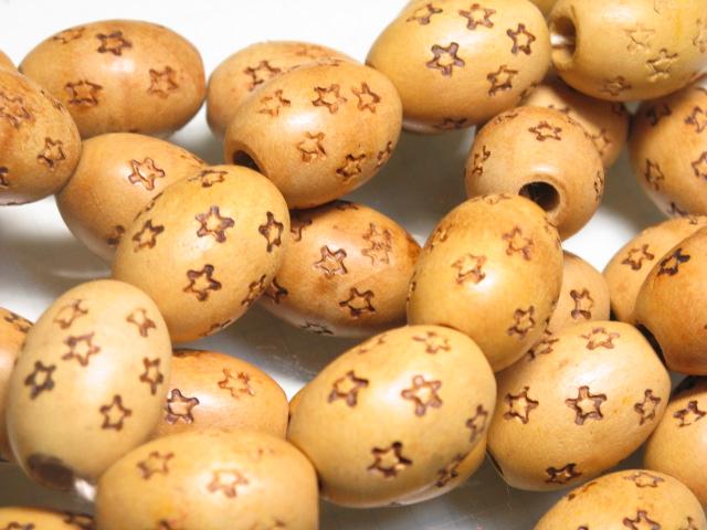 | TOKO-BEADS |CW020P ウッドビーズ（10個パック） 18mmとんぼ玉,ビーズ,トンボ玉,アジア,インド,エスニック,手作り,パーツ,アクセサリー