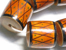 TOKO-BEADS CW038P Wooden bead (10pcs) 20mm CW038P ウッドビーズ（10個パック） 20mm Asian bead & African bead  Handmade,Lampeork,bead,asia,india,ethnic,parts,accessory,beads とんぼ玉,ビーズ,トンボ玉,アジア,インド,エスニック,手作り,パーツ,アクセサリー