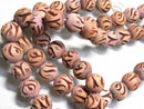 TOKO-BEADS CW059P Wooden bead (10pcs) 18mm CW059P ウッドビーズ（10個パック） 18mm Asian bead & African bead  Handmade,Lampeork,bead,asia,india,ethnic,parts,accessory,beads とんぼ玉,ビーズ,トンボ玉,アジア,インド,エスニック,手作り,パーツ,アクセサリー