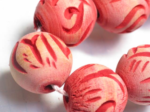 TOKO-BEADS CW060P Wooden bead (10pcs) 18mm CW060P ウッドビーズ（10個パック） 18mm Asian bead & African bead  Handmade,Lampeork,bead,asia,india,ethnic,parts,accessory,beads とんぼ玉,ビーズ,トンボ玉,アジア,インド,エスニック,手作り,パーツ,アクセサリー