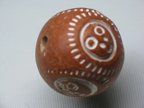 TOKO-BEADS CZ016 Clay bead 21mm CZ016 クレイビーズ 21mm Asian bead & African bead  Handmade,Lampeork,bead,asia,india,ethnic,parts,accessory,beads とんぼ玉,ビーズ,トンボ玉,アジア,インド,エスニック,手作り,パーツ,アクセサリー