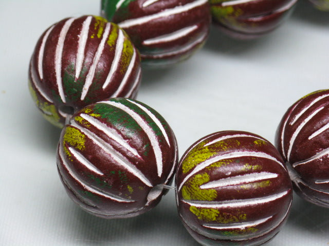 TOKO-BEADS CZ021-01N Clay bead 24mm CZ021-01N クレイビーズ 24mm Asian bead & African bead  Handmade,Lampeork,bead,asia,india,ethnic,parts,accessory,beads とんぼ玉,ビーズ,トンボ玉,アジア,インド,エスニック,手作り,パーツ,アクセサリー