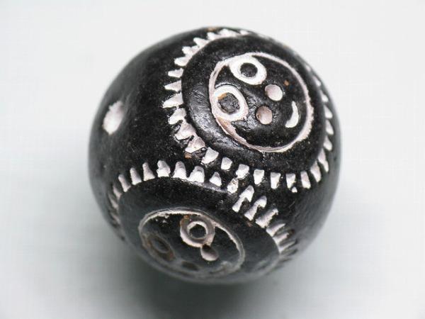 TOKO-BEADS CZ026-01S Clay bead 22mm CZ026-01S インドクレイビーズ 22mm Asian bead & African bead  Handmade,Lampeork,bead,asia,india,ethnic,parts,accessory,beads とんぼ玉,ビーズ,トンボ玉,アジア,インド,エスニック,手作り,パーツ,アクセサリー