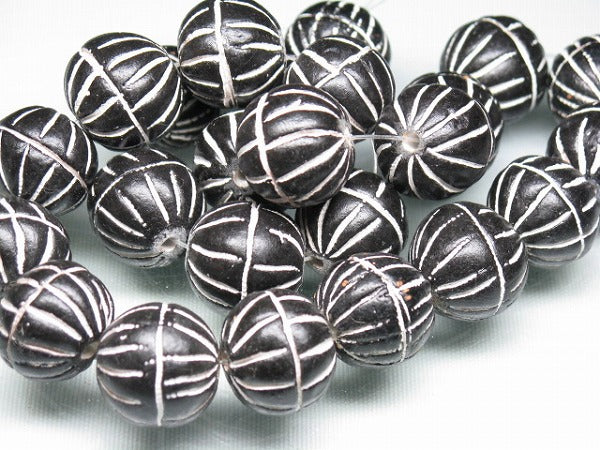 TOKO-BEADS CZ035-03N Clay bead(strand)  16mm CZ035-03N インドクレイビーズ（連） 16mm Asian bead & African bead  Handmade,Lampeork,bead,asia,india,ethnic,parts,accessory,beads とんぼ玉,ビーズ,トンボ玉,アジア,インド,エスニック,手作り,パーツ,アクセサリー