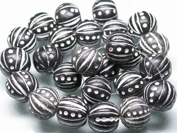 TOKO-BEADS CZ035-04N Clay bead(strand)  15.5mm CZ035-04N インドクレイビーズ（連） 15.5mm Asian bead & African bead  Handmade,Lampeork,bead,asia,india,ethnic,parts,accessory,beads とんぼ玉,ビーズ,トンボ玉,アジア,インド,エスニック,手作り,パーツ,アクセサリー
