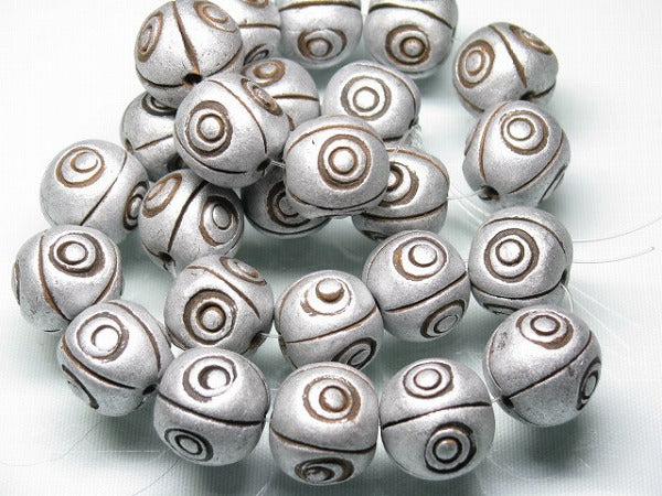 TOKO-BEADS CZ035-08N Clay bead(strand)  17mm CZ035-08N インドクレイビーズ（連） 17mm Asian bead & African bead  Handmade,Lampeork,bead,asia,india,ethnic,parts,accessory,beads とんぼ玉,ビーズ,トンボ玉,アジア,インド,エスニック,手作り,パーツ,アクセサリー