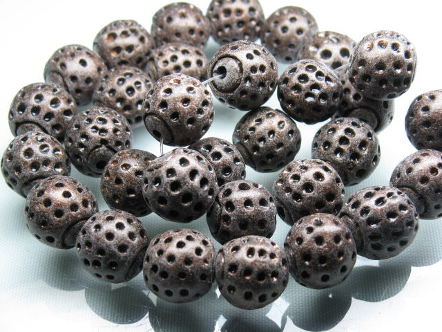 TOKO-BEADS CZ035-09N Clay bead(strand)  14.5mm CZ035-09N インドクレイビーズ（連） 14.5mm Asian bead & African bead  Handmade,Lampeork,bead,asia,india,ethnic,parts,accessory,beads とんぼ玉,ビーズ,トンボ玉,アジア,インド,エスニック,手作り,パーツ,アクセサリー