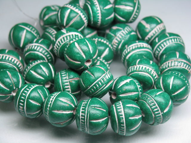 TOKO-BEADS CZ035-12N Clay bead(strand)  15mm CZ035-12N インドクレイビーズ（連） 15mm Asian bead & African bead  Handmade,Lampeork,bead,asia,india,ethnic,parts,accessory,beads とんぼ玉,ビーズ,トンボ玉,アジア,インド,エスニック,手作り,パーツ,アクセサリー