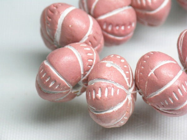 TOKO-BEADS CZ035-15N Clay bead(strand)  16mm CZ035-15N インドクレイビーズ（連） 16mm Asian bead & African bead  Handmade,Lampeork,bead,asia,india,ethnic,parts,accessory,beads とんぼ玉,ビーズ,トンボ玉,アジア,インド,エスニック,手作り,パーツ,アクセサリー
