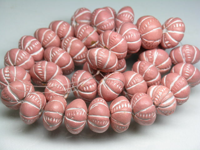 TOKO-BEADS CZ035-15N Clay bead(strand)  16mm CZ035-15N インドクレイビーズ（連） 16mm Asian bead & African bead  Handmade,Lampeork,bead,asia,india,ethnic,parts,accessory,beads とんぼ玉,ビーズ,トンボ玉,アジア,インド,エスニック,手作り,パーツ,アクセサリー