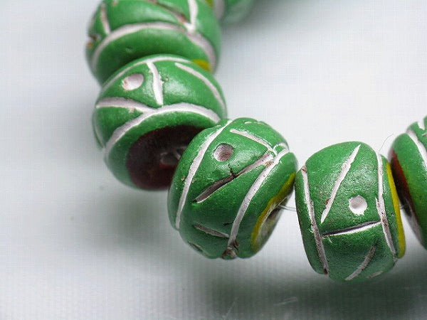 TOKO-BEADS CZ035-18N Clay bead(strand)  14mm CZ035-18N インドクレイビーズ（連） 14mm Asian bead & African bead  Handmade,Lampeork,bead,asia,india,ethnic,parts,accessory,beads とんぼ玉,ビーズ,トンボ玉,アジア,インド,エスニック,手作り,パーツ,アクセサリー