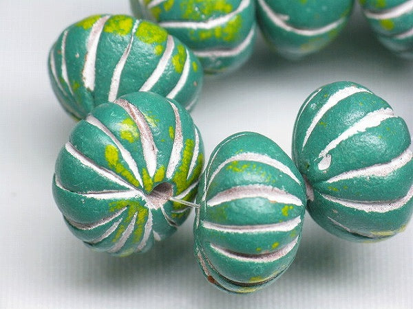TOKO-BEADS CZ035-19N Clay bead(strand)  17mm CZ035-19N インドクレイビーズ（連） 17mm Asian bead & African bead  Handmade,Lampeork,bead,asia,india,ethnic,parts,accessory,beads とんぼ玉,ビーズ,トンボ玉,アジア,インド,エスニック,手作り,パーツ,アクセサリー