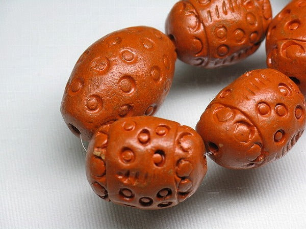 TOKO-BEADS CZ035-21N Clay bead(strand)  17mm CZ035-21N インドクレイビーズ（連） 17mm Asian bead & African bead  Handmade,Lampeork,bead,asia,india,ethnic,parts,accessory,beads とんぼ玉,ビーズ,トンボ玉,アジア,インド,エスニック,手作り,パーツ,アクセサリー