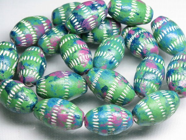 TOKO-BEADS CZ035-23N Clay bead(strand)  12mm CZ035-23N インドクレイビーズ（連） 12mm Asian bead & African bead  Handmade,Lampeork,bead,asia,india,ethnic,parts,accessory,beads とんぼ玉,ビーズ,トンボ玉,アジア,インド,エスニック,手作り,パーツ,アクセサリー