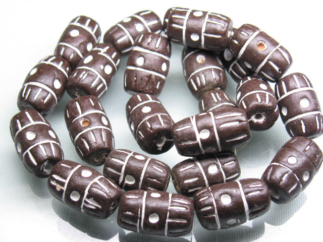 | TOKO-BEADS |CZ035N-25 インドクレイビーズ（連） 11mmとんぼ玉,ビーズ,トンボ玉,アジア,インド,エスニック,手作り,パーツ,アクセサリー