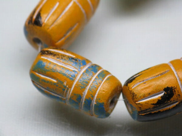 TOKO-BEADS CZ035-29N Clay bead(strand)  11mm CZ035-29N インドクレイビーズ（連） 11mm Asian bead & African bead  Handmade,Lampeork,bead,asia,india,ethnic,parts,accessory,beads とんぼ玉,ビーズ,トンボ玉,アジア,インド,エスニック,手作り,パーツ,アクセサリー