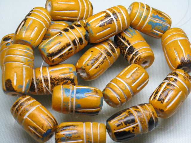TOKO-BEADS CZ035-29N Clay bead(strand)  11mm CZ035-29N インドクレイビーズ（連） 11mm Asian bead & African bead  Handmade,Lampeork,bead,asia,india,ethnic,parts,accessory,beads とんぼ玉,ビーズ,トンボ玉,アジア,インド,エスニック,手作り,パーツ,アクセサリー