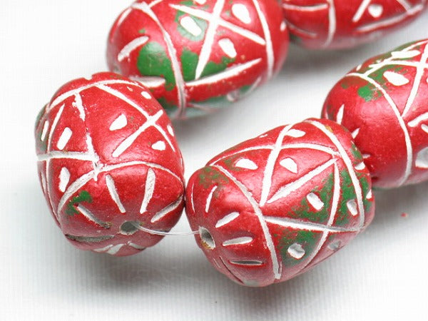 TOKO-BEADS CZ035-31N Clay bead(strand)  18mm CZ035-31N インドクレイビーズ（連） 18mm Asian bead & African bead  Handmade,Lampeork,bead,asia,india,ethnic,parts,accessory,beads とんぼ玉,ビーズ,トンボ玉,アジア,インド,エスニック,手作り,パーツ,アクセサリー
