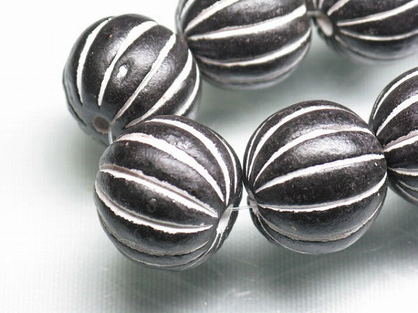 TOKO-BEADS CZ035-33N Clay bead(strand)  19mm CZ035-33N インドクレイビーズ（連） 19mm Asian bead & African bead  Handmade,Lampeork,bead,asia,india,ethnic,parts,accessory,beads とんぼ玉,ビーズ,トンボ玉,アジア,インド,エスニック,手作り,パーツ,アクセサリー