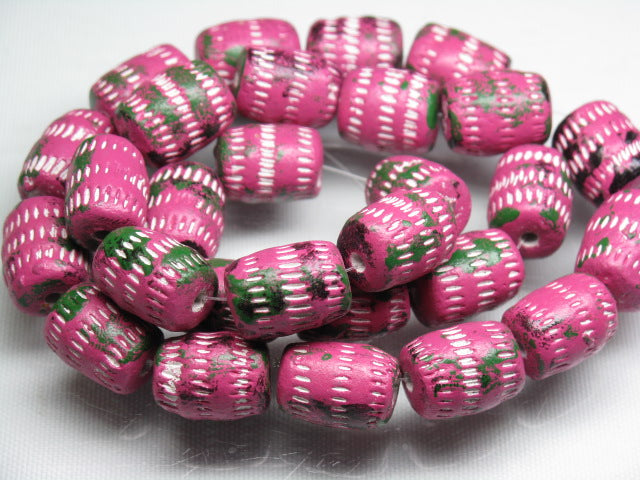 TOKO-BEADS CZ035-37N Clay bead(strand)  11mm CZ035-37N インドクレイビーズ（連） 11mm Asian bead & African bead  Handmade,Lampeork,bead,asia,india,ethnic,parts,accessory,beads とんぼ玉,ビーズ,トンボ玉,アジア,インド,エスニック,手作り,パーツ,アクセサリー