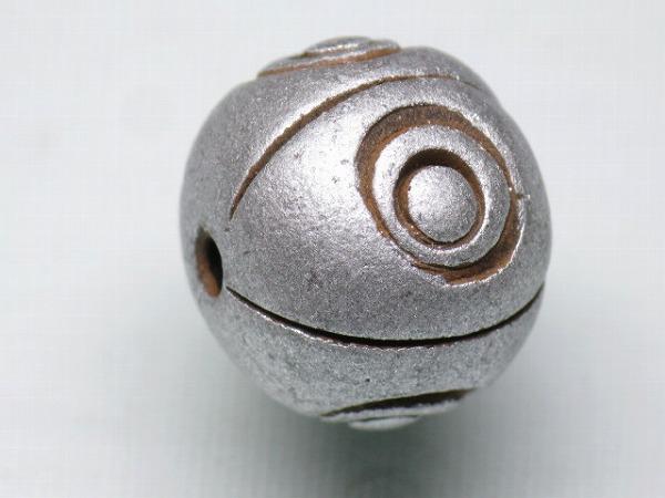 TOKO-BEADS CZ035-08S Clay bead 17mm CZ035-08S インドクレイビーズ 17mm Asian bead & African bead  Handmade,Lampeork,bead,asia,india,ethnic,parts,accessory,beads とんぼ玉,ビーズ,トンボ玉,アジア,インド,エスニック,手作り,パーツ,アクセサリー