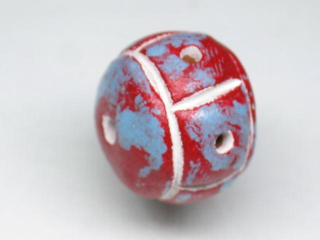 TOKO-BEADS CZ035-16S Clay bead 17mm CZ035-16S インドクレイビーズ 17mm Asian bead & African bead  Handmade,Lampeork,bead,asia,india,ethnic,parts,accessory,beads とんぼ玉,ビーズ,トンボ玉,アジア,インド,エスニック,手作り,パーツ,アクセサリー