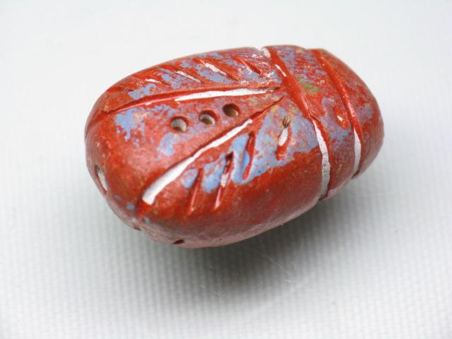 TOKO-BEADS CZ035-32S Clay bead 18mm CZ035-32S インドクレイビーズ 18mm Asian bead & African bead  Handmade,Lampeork,bead,asia,india,ethnic,parts,accessory,beads とんぼ玉,ビーズ,トンボ玉,アジア,インド,エスニック,手作り,パーツ,アクセサリー