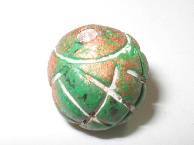 TOKO-BEADS CZ067 Clay bead 16mm CZ067 クレイビーズ 16mm Asian bead & African bead  Handmade,Lampeork,bead,asia,india,ethnic,parts,accessory,beads とんぼ玉,ビーズ,トンボ玉,アジア,インド,エスニック,手作り,パーツ,アクセサリー